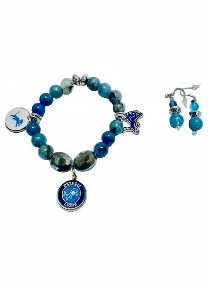 Detroit Lions with Czech glass