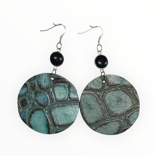 Blue and Black with onyx Earrings