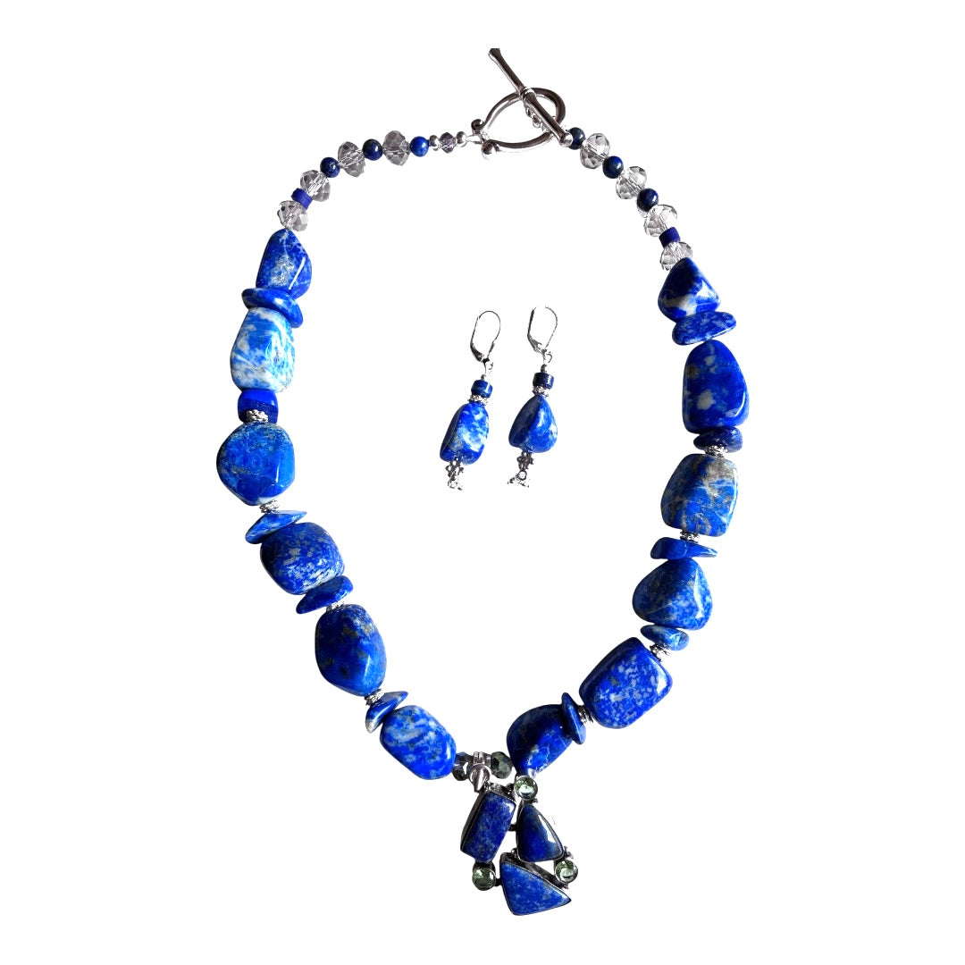 Handcrafted blue lapis lazuli necklace for clarity and calm – Ora's Jewelz"