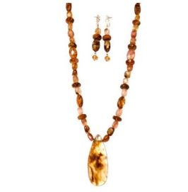 Fire Cherry Quartz Necklace Set